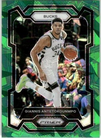 2023 Panini Prizm Basketball Green Ice Giannis Antetokounmpo #103 PSA 9