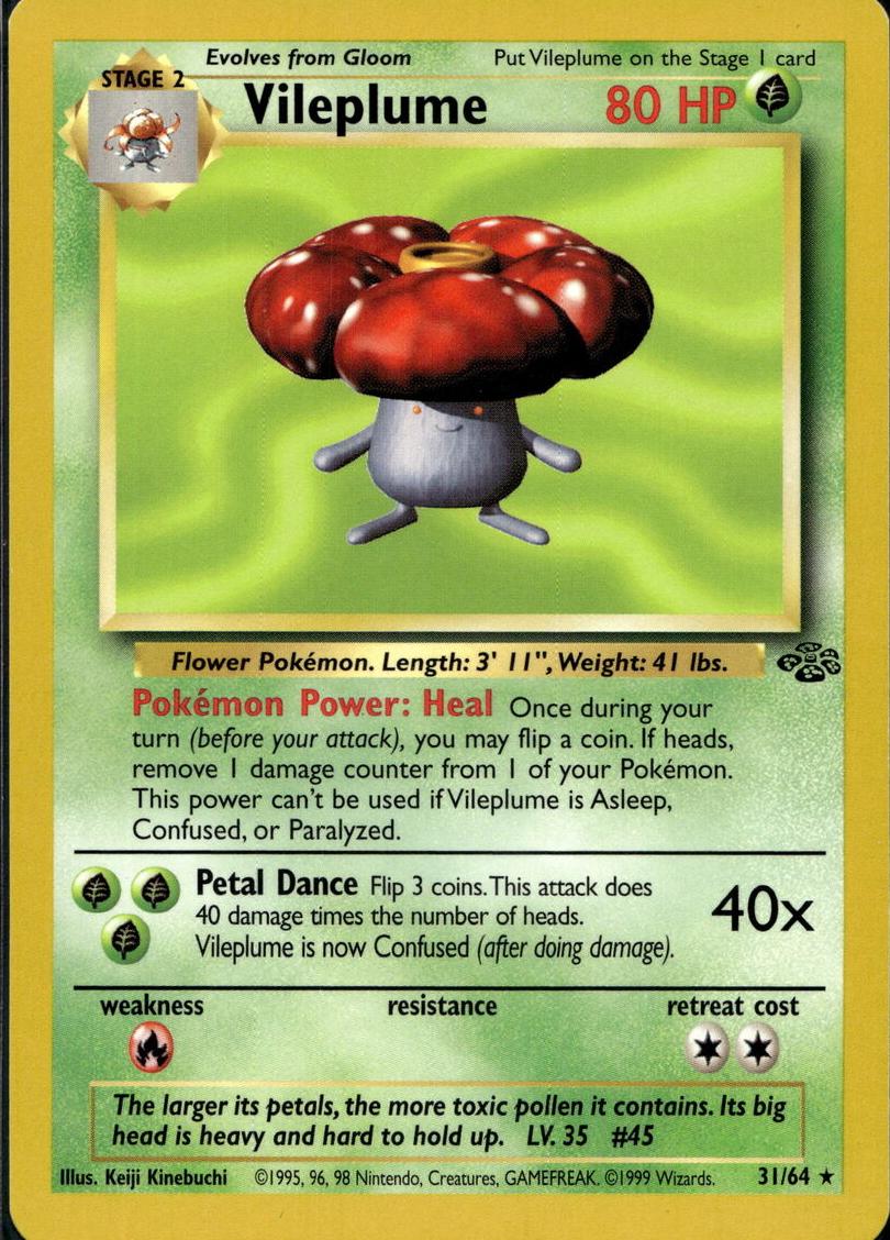 1999 Pokemon Jungle Vileplume #31