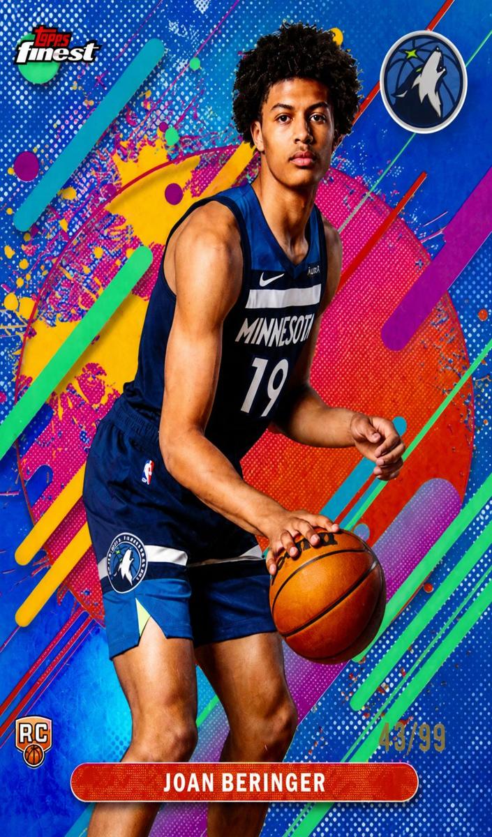 2025 Topps Finest Basketball Blue Refractor Joan Beringer #217
