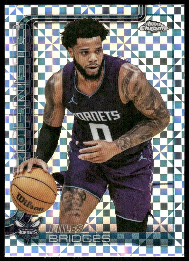 2025 Topps Chrome Basketball X-Fractor Miles Bridges #30