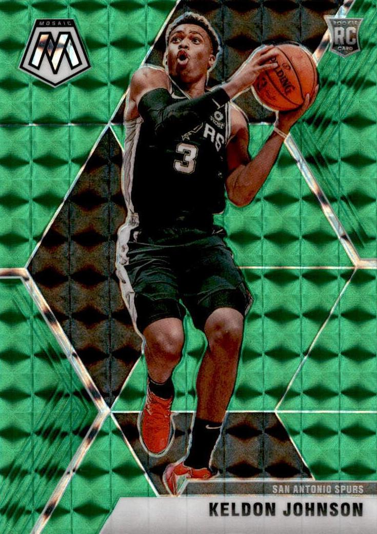 2019 Panini Mosaic Basketball Green Keldon Johnson #238 PSA 10
