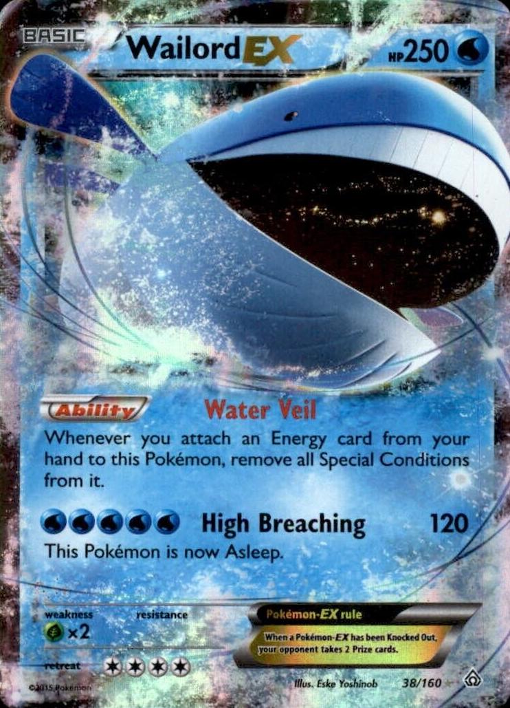2015 Pokemon XY Primal Clash Wailord #38 PSA 5