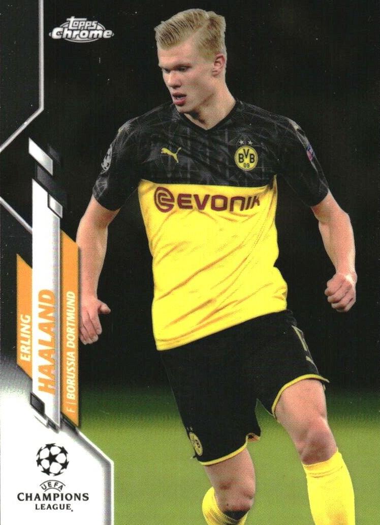 2019 Topps Chrome UEFA Champions League Soccer Erling Haaland #74 PSA 10