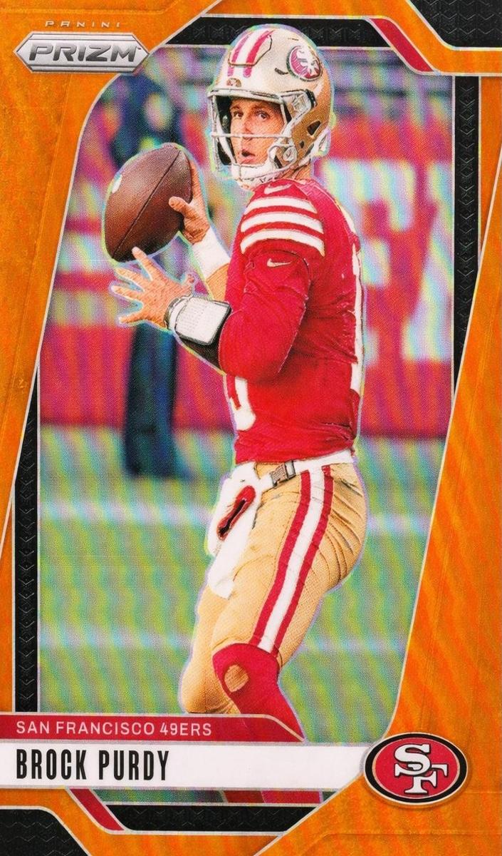 2024 Panini Prizm Football Orange Brock Purdy #249 PSA 8.5
