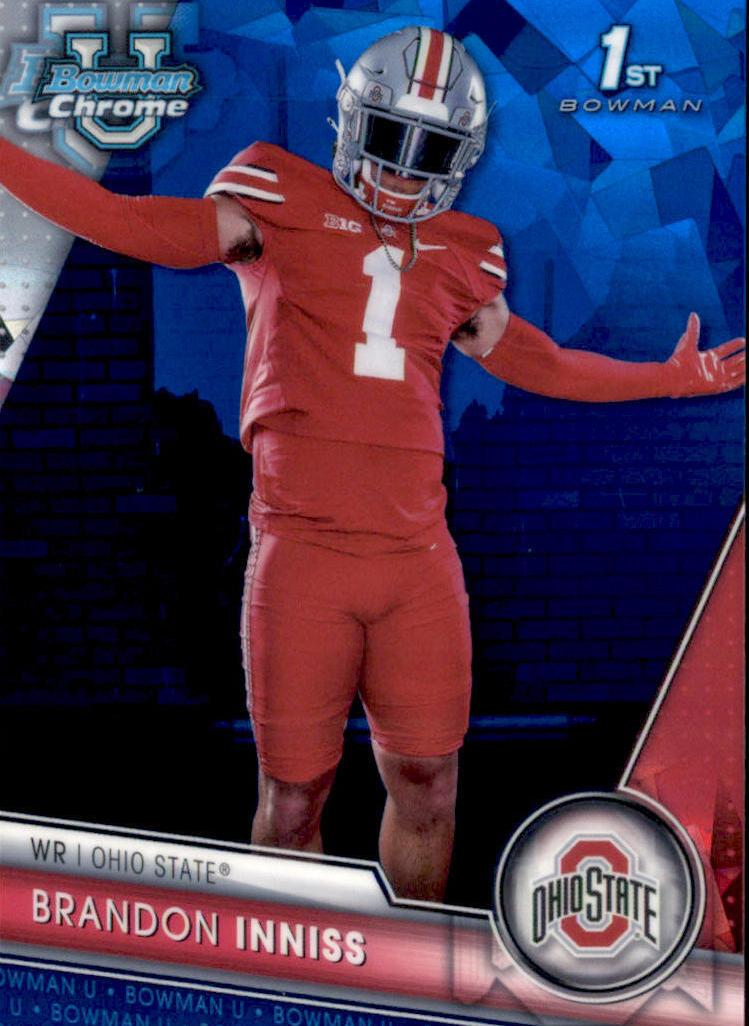 2023 Bowman Chrome University Football Brandon Inniss #103 BGS 8.5