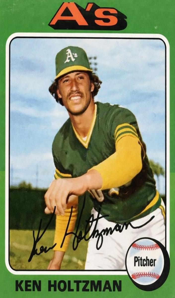1975 Topps Mini Baseball Ken Holtzman #145