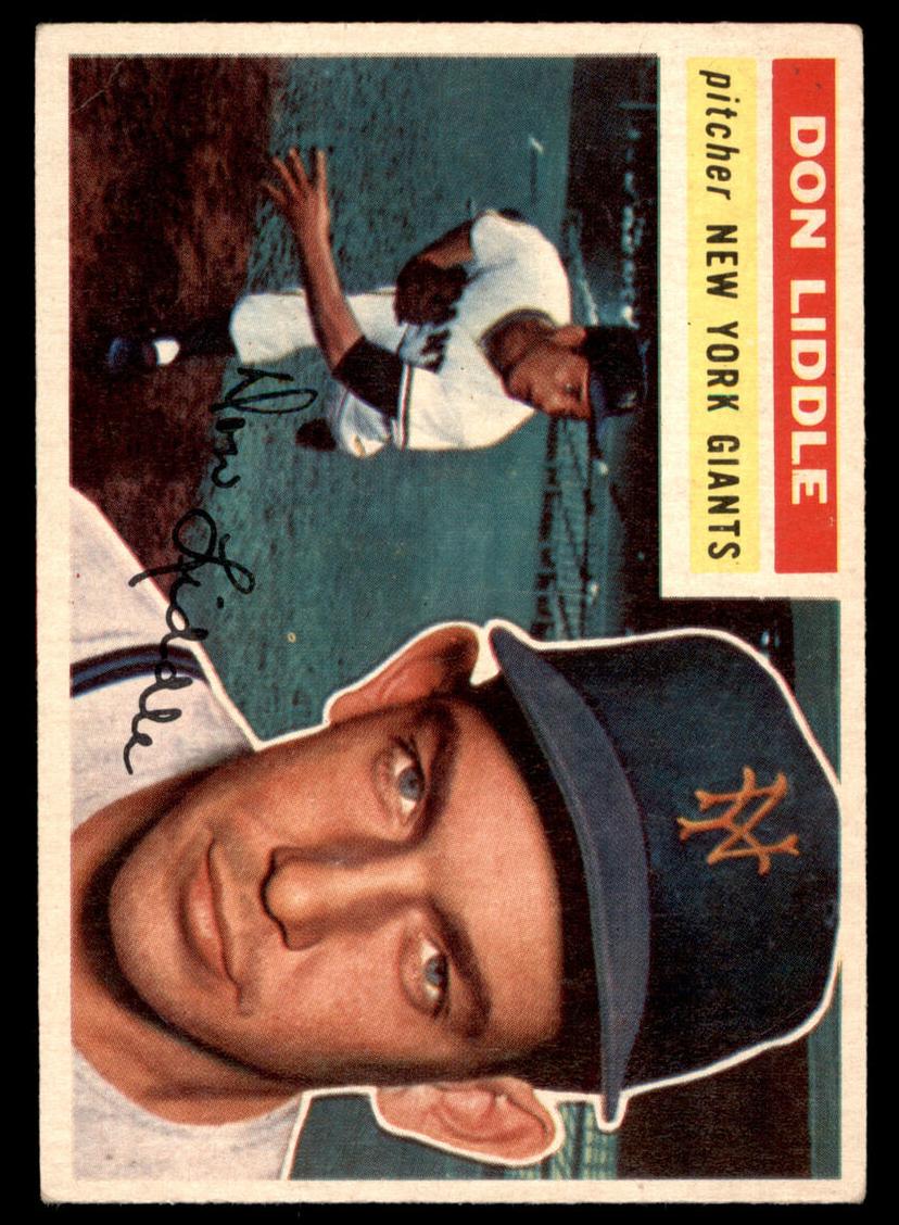 1956 Topps Baseball Don Liddle #325 PSA 6.5