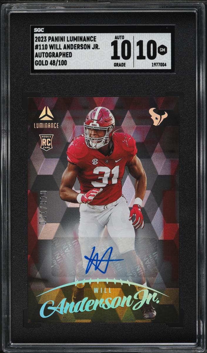 2023 Panini Luminance Football Gold Will Anderson Jr. #110