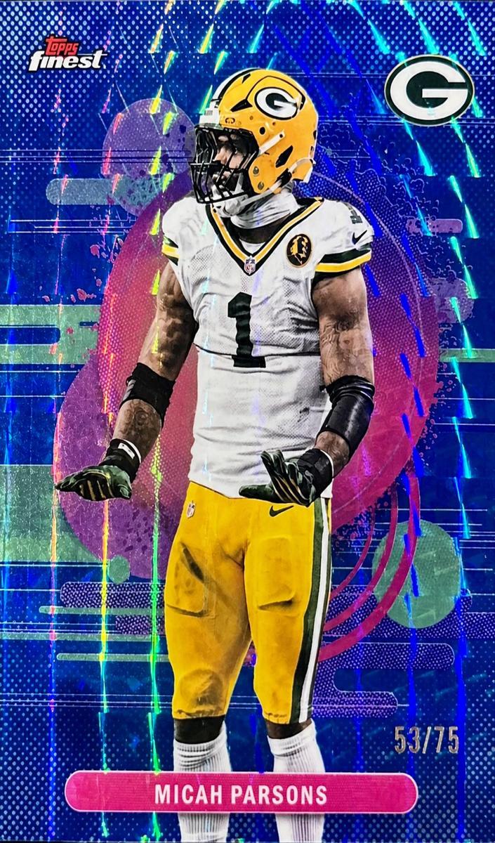 2025 Topps Finest Football Blue Geometric Micah Parsons #187