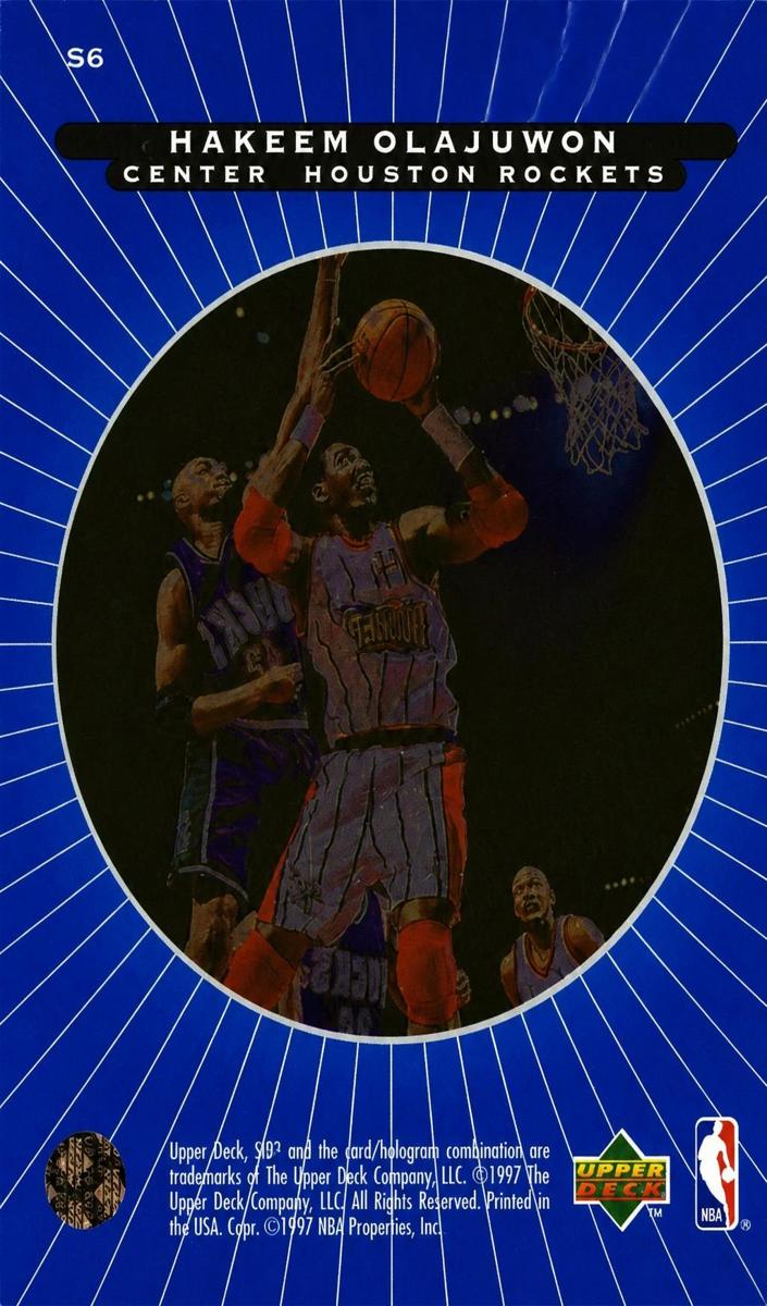 1996 UD3 Basketball Hakeem Olajuwon #S6