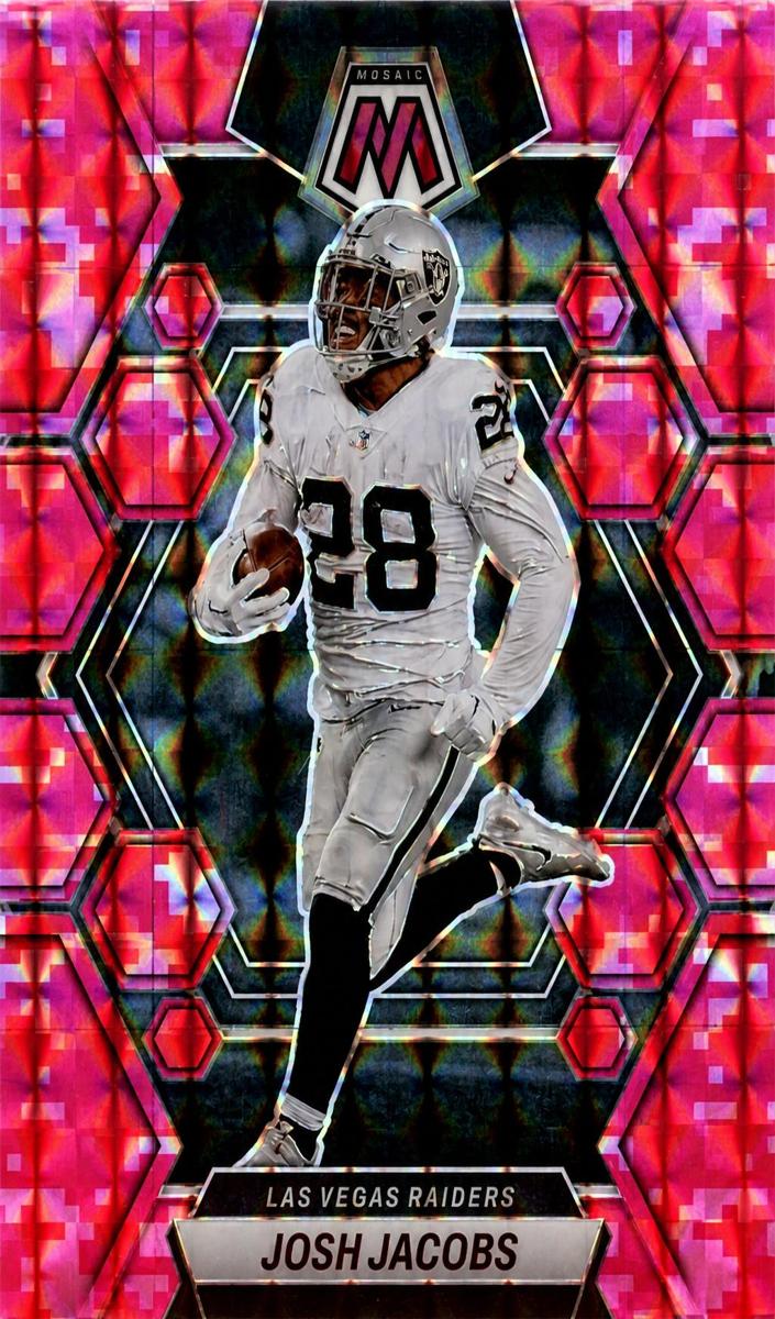 2023 Panini Mosaic Football Camo Pink Josh Jacobs #119