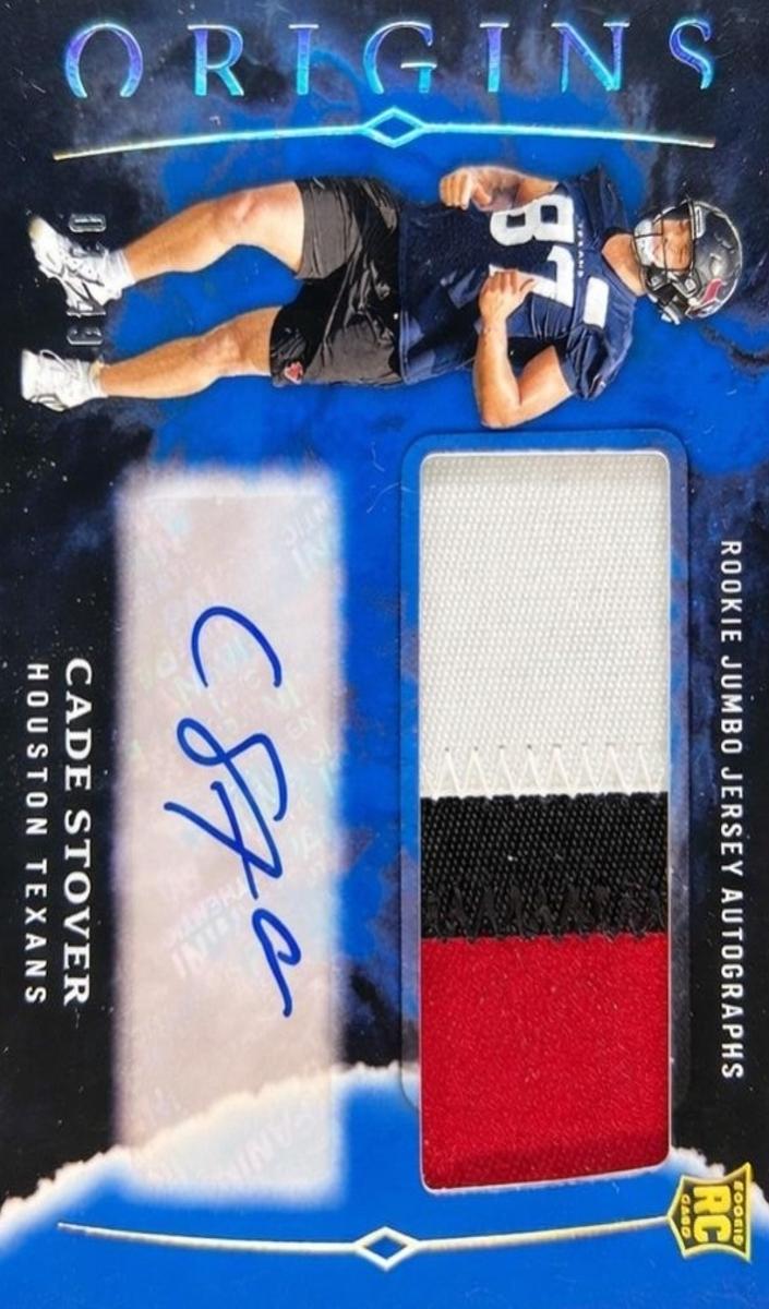 2024 Panini Origins Football Blue Cade Stover #RJA-CST