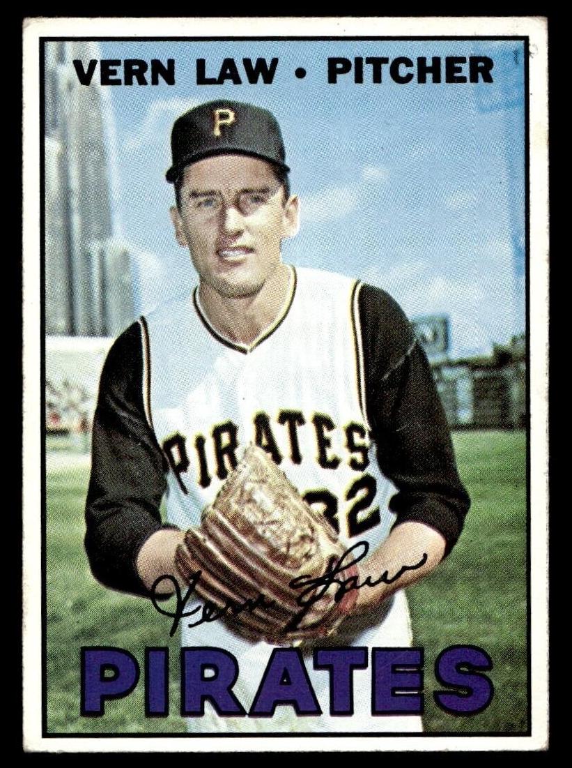 1967 Topps Baseball Vern Law #351