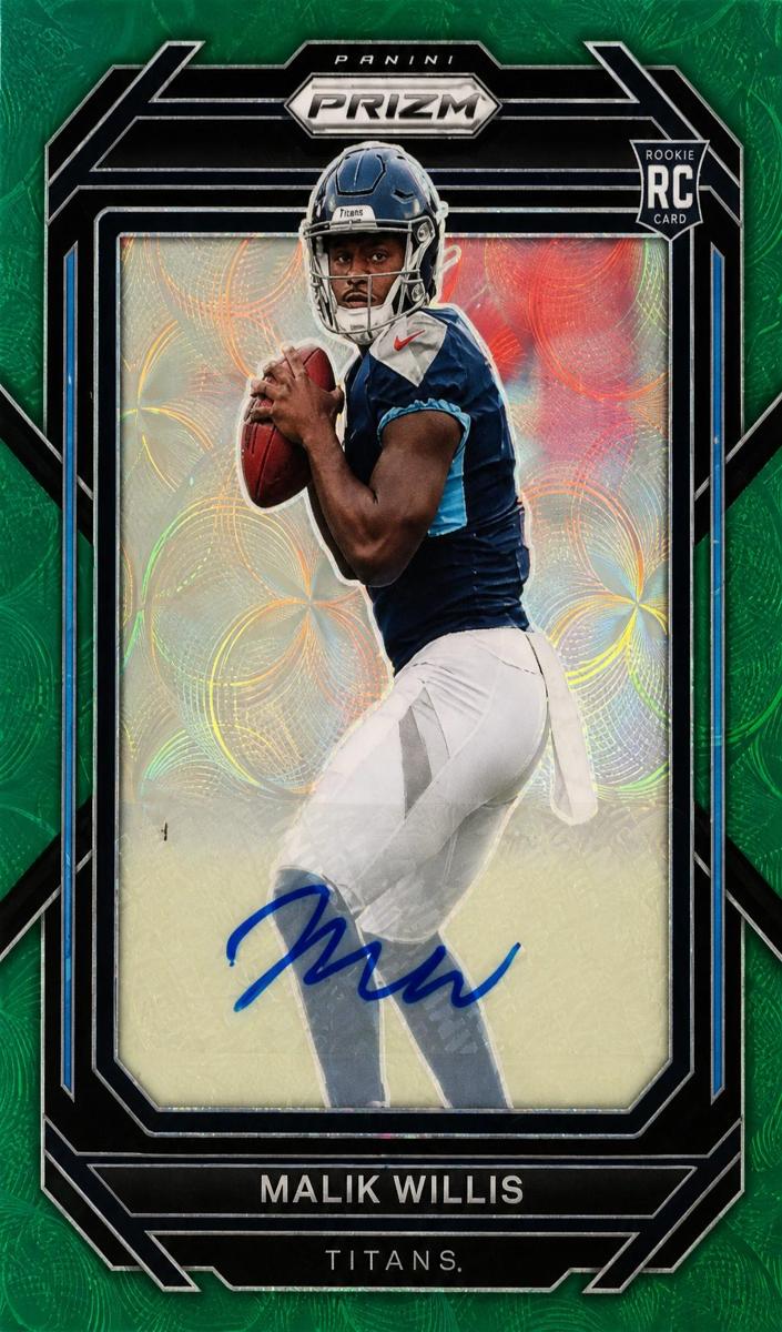 2022 Panini Prizm Football Green Scope Malik Willis #303 PSA 8.5