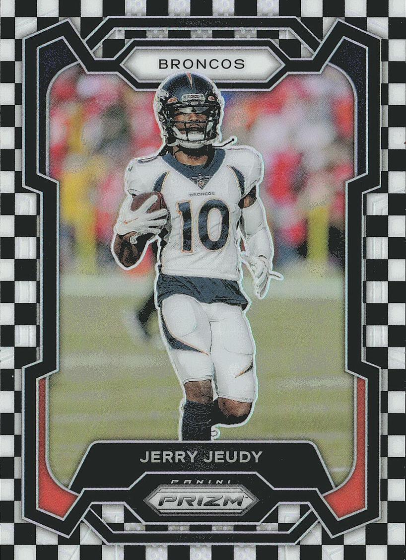 2023 Panini Prizm Football Black and White Checker Jerry Jeudy #87