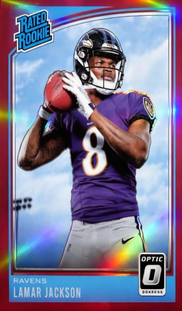 2018 Donruss Optic Football Pink Lamar Jackson #167 BGS 9