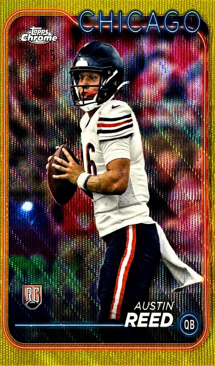 2024 Topps Chrome Football Yellow Geometric Refractor Austin Reed #249