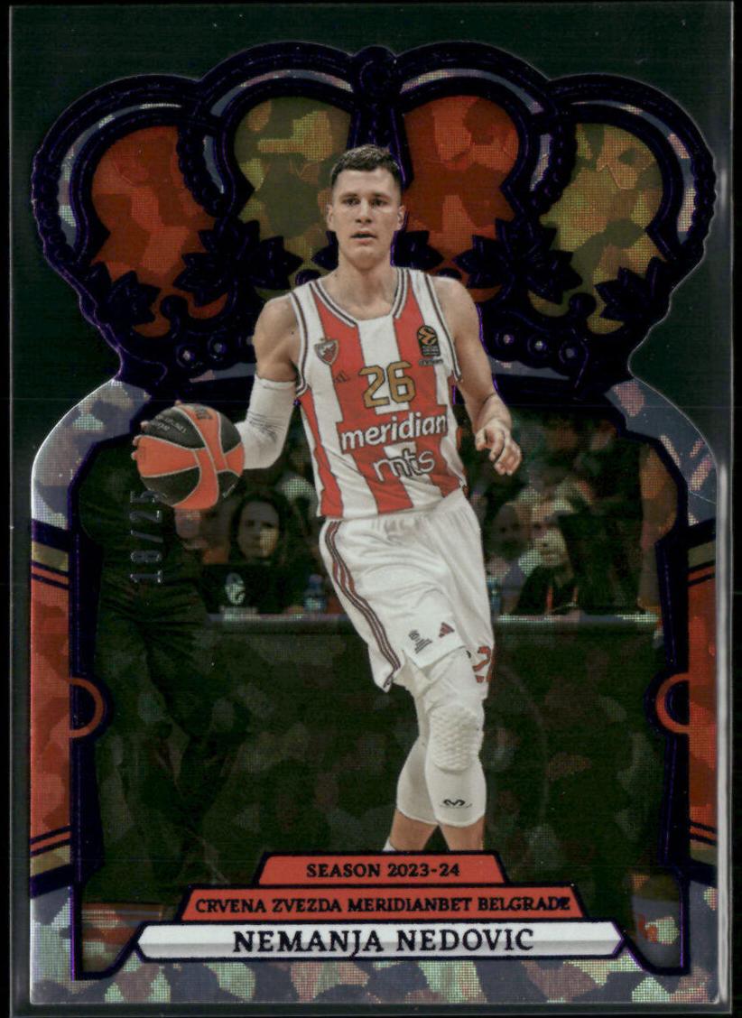 2023 Panini Crown Royale Turkish Airlines EuroLeague Basketball Crystal Purple Nemanja Nedovic #93