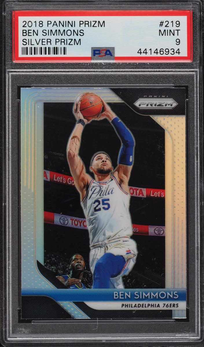 2018 Panini Prizm Basketball Prizms Silver Ben Simmons #219 PSA 9