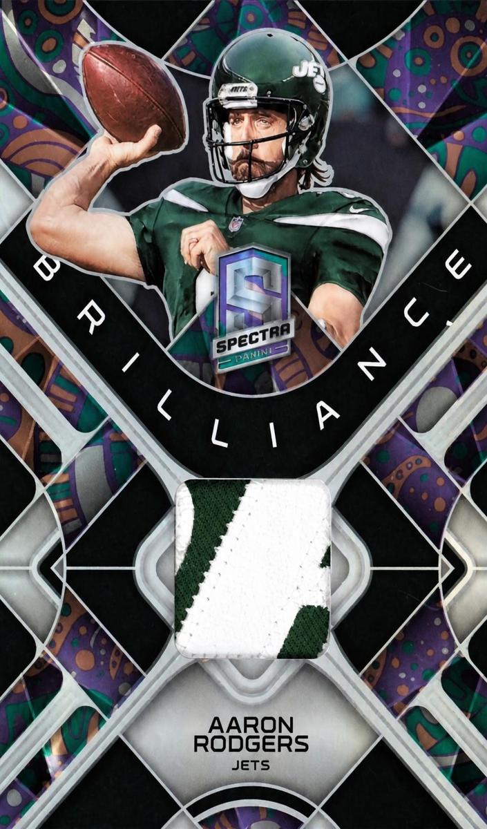 2023 Panini Spectra Football Psychedelic Aaron Rodgers #BRI-ARO