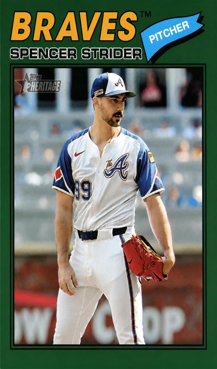2026 Topps Heritage Baseball Dark Green Bordered Spencer Strider #41