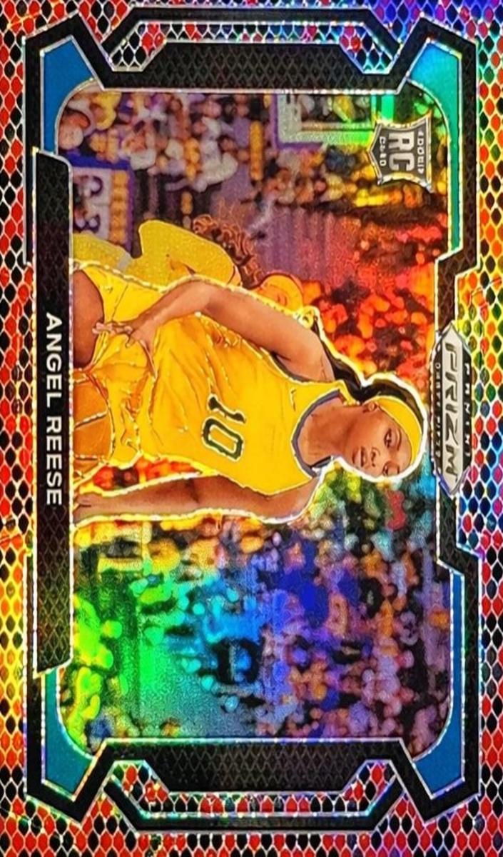 2024 Panini Prizm Draft Picks Basketball Snakeskin Angel Reese #38 PSA 10