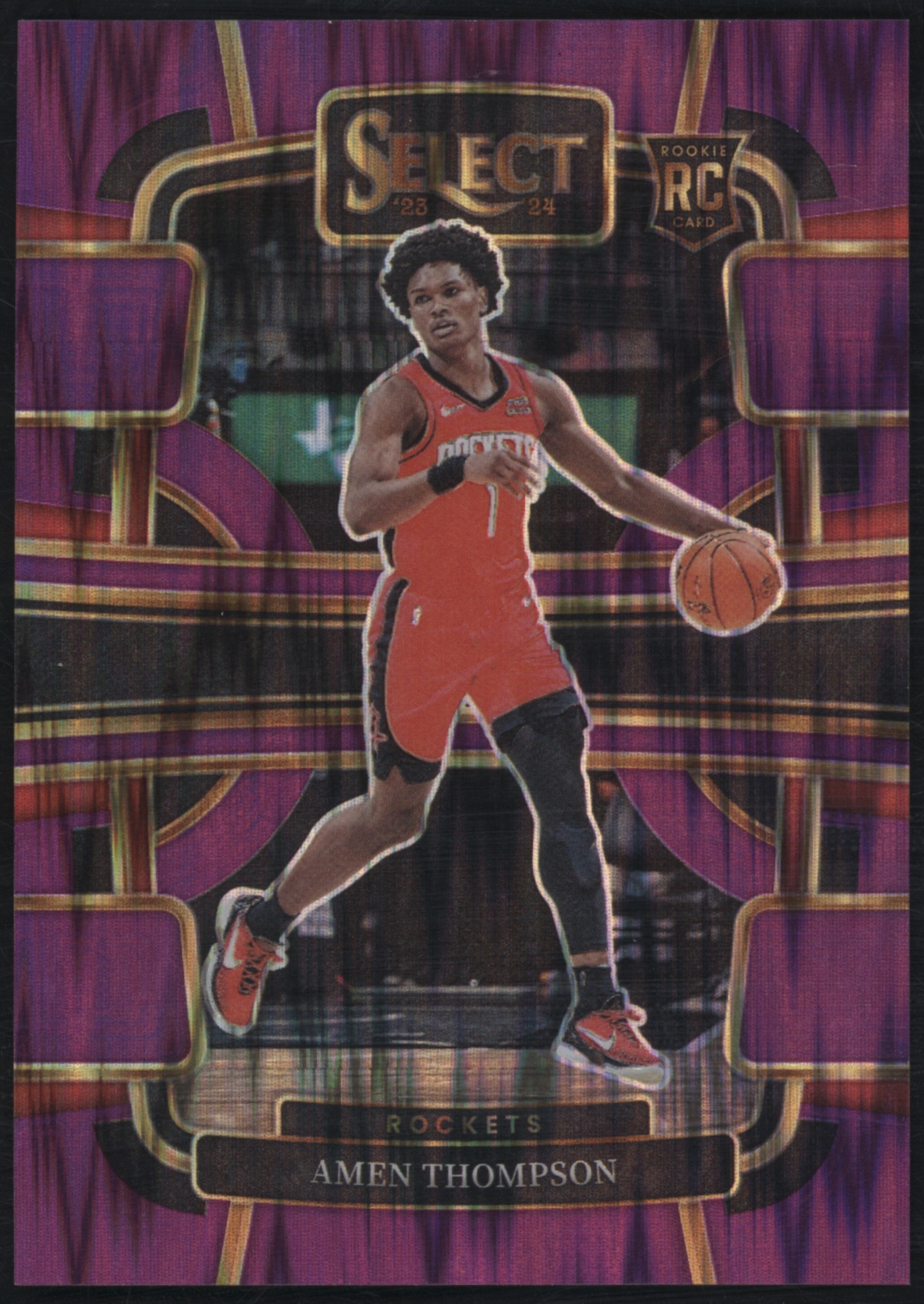 2023 Panini Select Basketball Purple Flash Amen Thompson #96 PSA 10