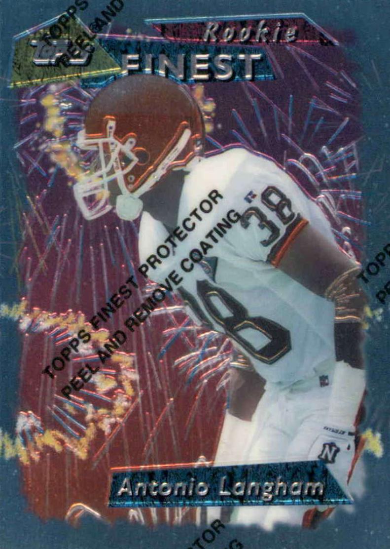 1995 Topps Finest Football Antonio Langham #34