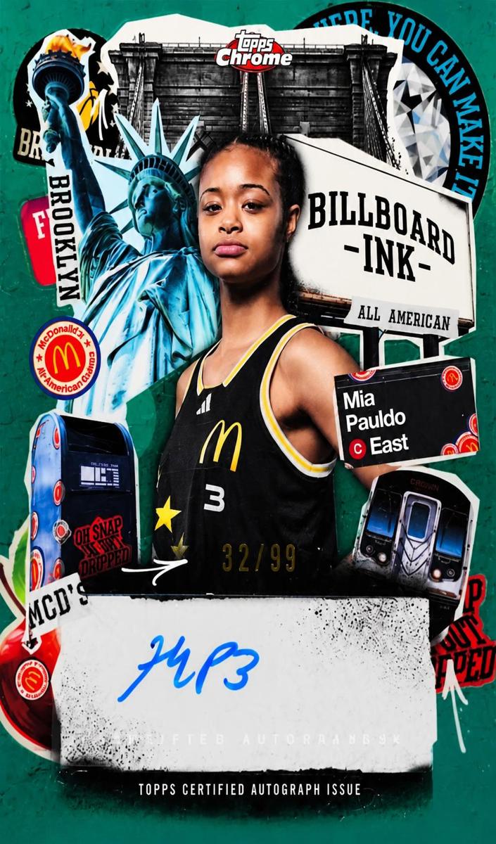2025 Topps Chrome McDonald's All American Basketball Green Refractor Mia Pauldo #BI-MP