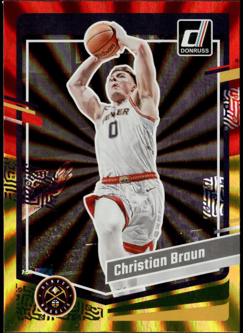 2023 Panini Donruss Basketball Red and Gold Laser Christian Braun #160