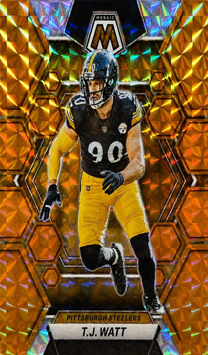 2023 Panini Mosaic Football Orange T.J. Watt #205