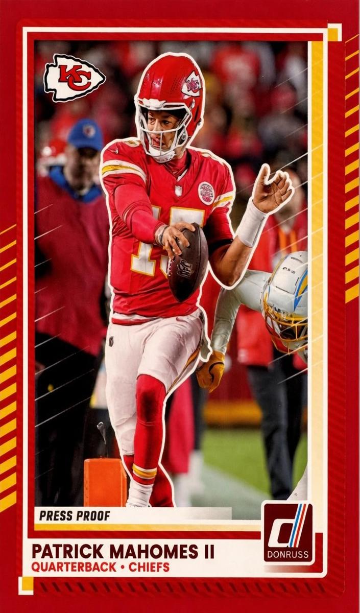 2025 Panini Donruss Football Press Proof Red Patrick Mahomes II #48