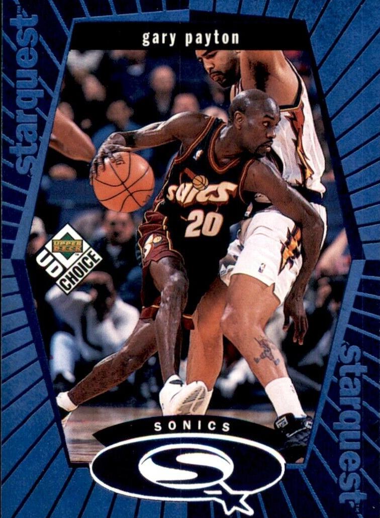 1998 Upper Deck Choice Basketball Red Gary Payton #SQ25