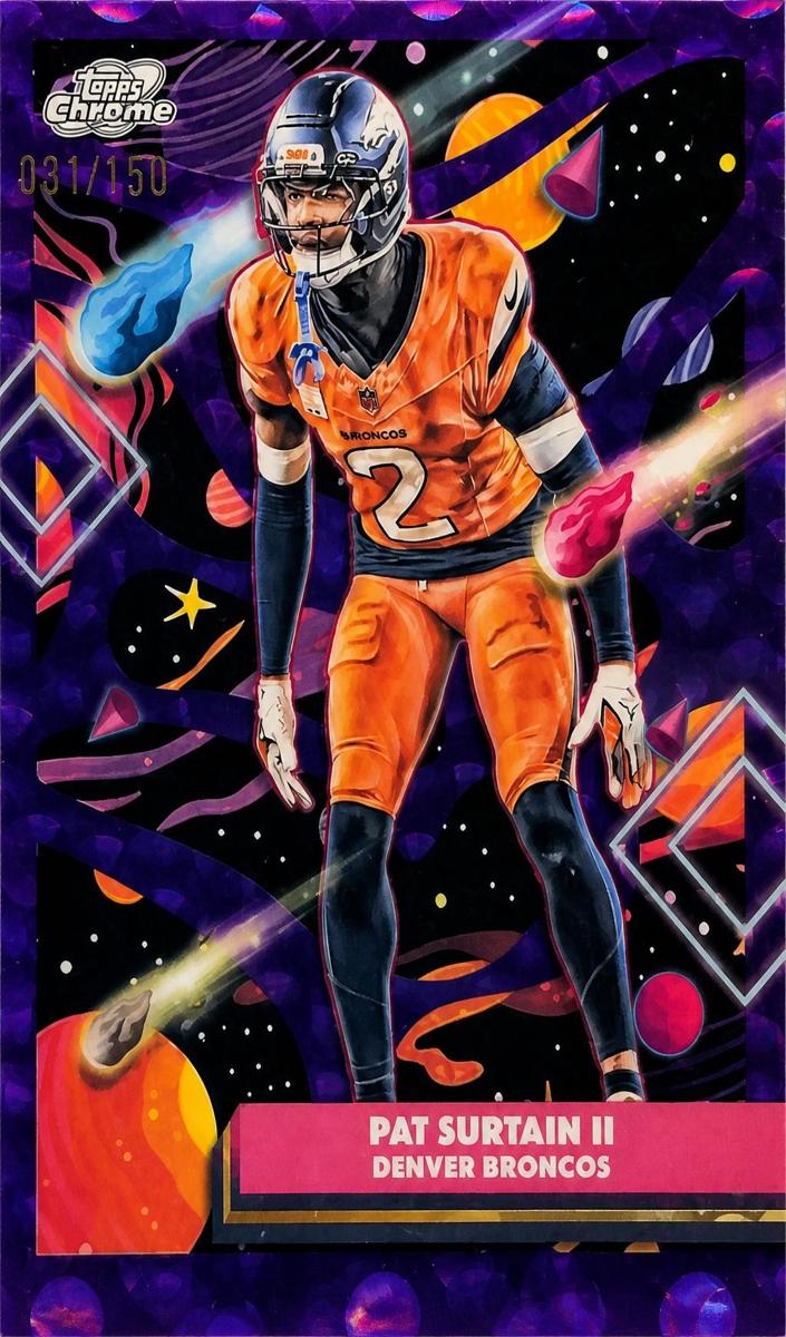 2025 Topps Cosmic Chrome Football Purple Nebula Refractor Pat Surtain II #30