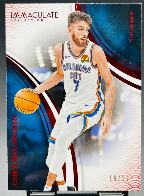 2024 Panini Immaculate Collection Basketball International Red Chet Holmgren #71 PSA 8