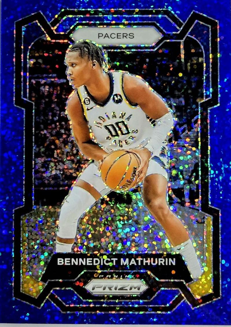 2023 Panini Prizm Basketball Blue Sparkle Bennedict Mathurin #14