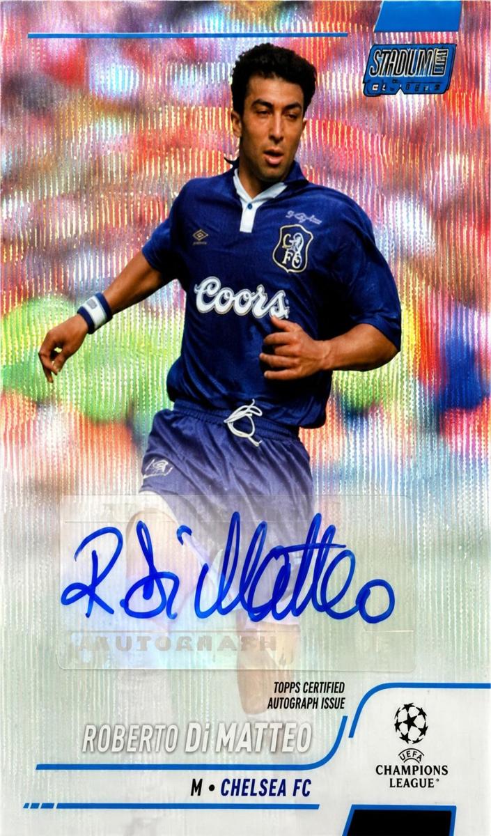 2021 Topps Stadium Club Chrome UEFA Champions League Soccer Blue Wave Roberto Di Matteo #CA-RDM