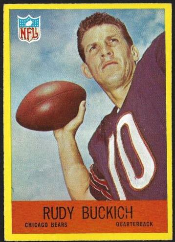 1967 Philadelphia Football Rudy Buckich #26 PSA 7