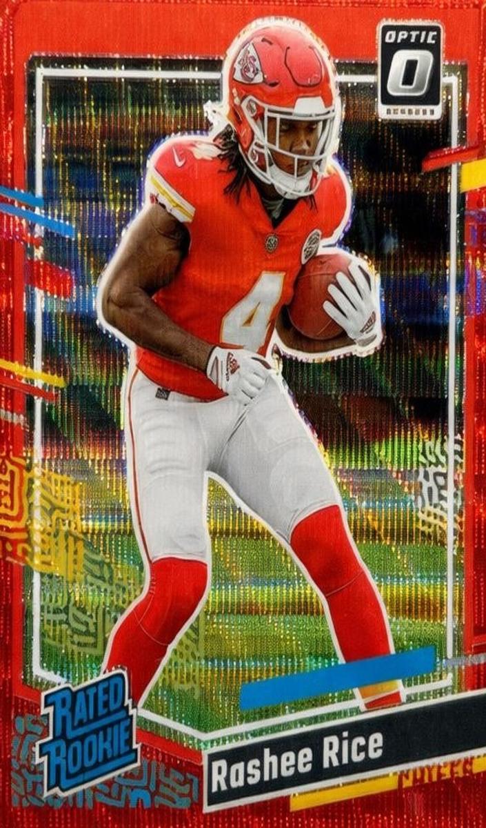 2023 Panini Donruss Football Red Wave Rashee Rice #350 PSA 9