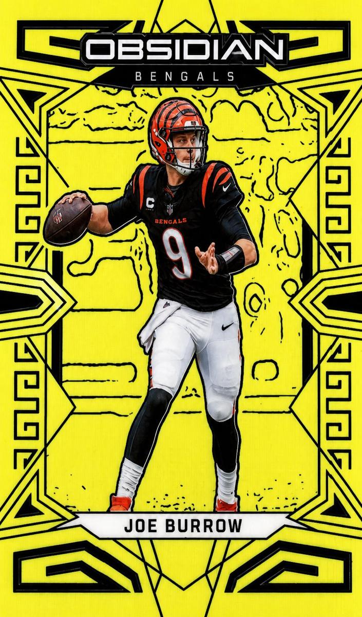 2023 Panini Obsidian Football Asia Electric Etch Gold Flood Joe Burrow #21