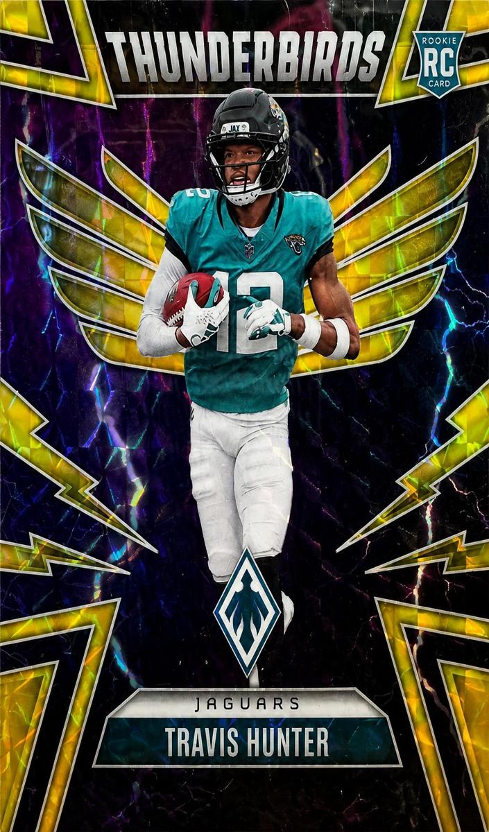 2025 Panini Phoenix Football Silver Lazer Travis Hunter #22