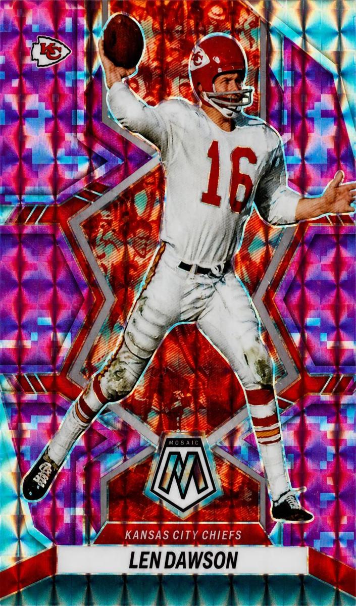 2022 Panini Mosaic Football Camo Pink Len Dawson #237