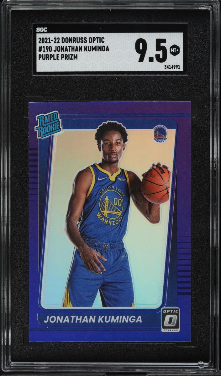 2021 Donruss Optic Basketball Purple Jonathan Kuminga #190 PSA 8.5
