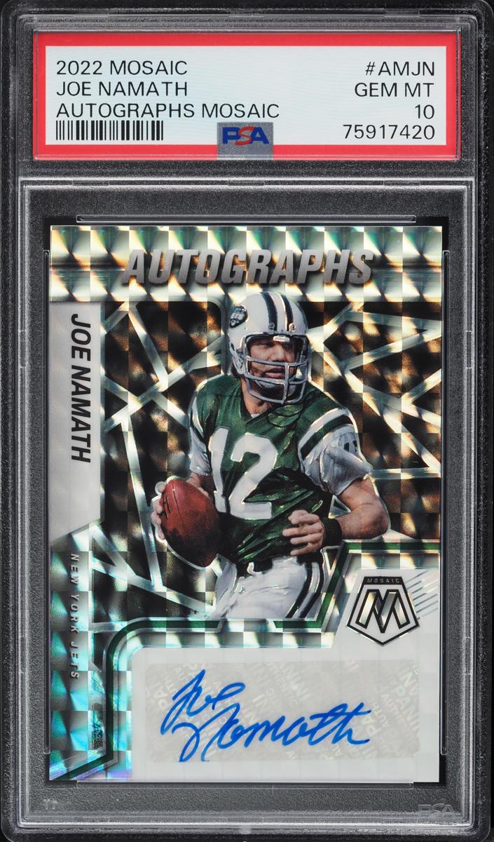 2022 Panini Mosaic Football Joe Namath #AM-JN PSA 10