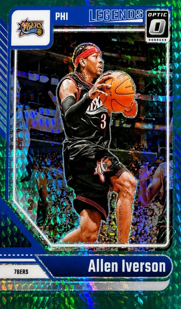 2024 Donruss Optic Basketball Hyper Green Allen Iverson #237