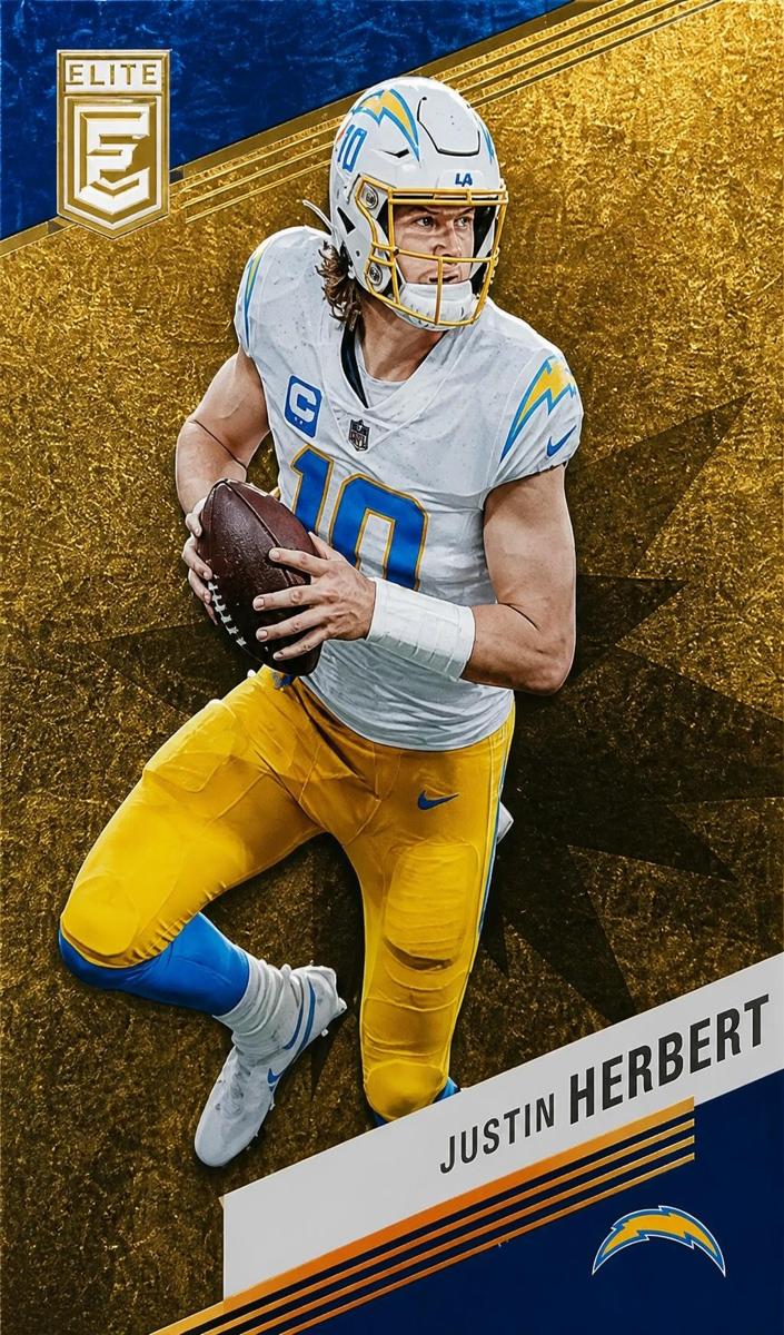 2023 Donruss Elite Football Gold Justin Herbert #61