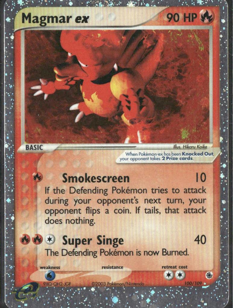 2003 Pokemon EX Ruby & Sapphire Magmar #100 PSA 9