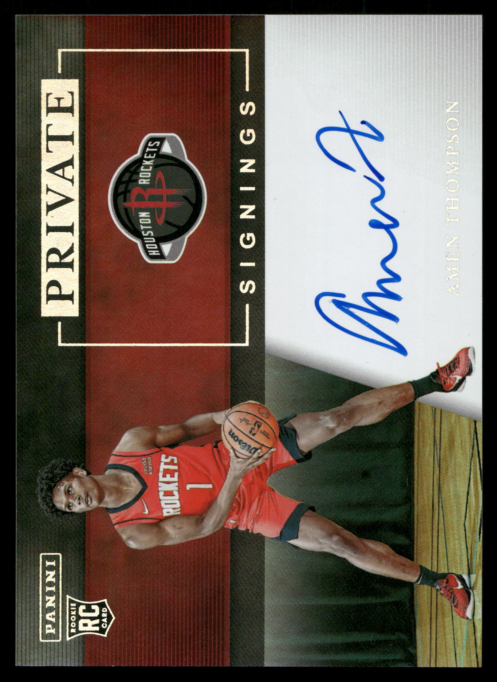 2023 Panini Private Signings Basketball Amen Thompson #PS-AMN PSA 10