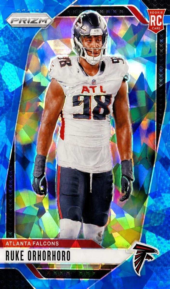 2024 Panini Prizm Football Blue Ice Ruke Orhorhoro #386