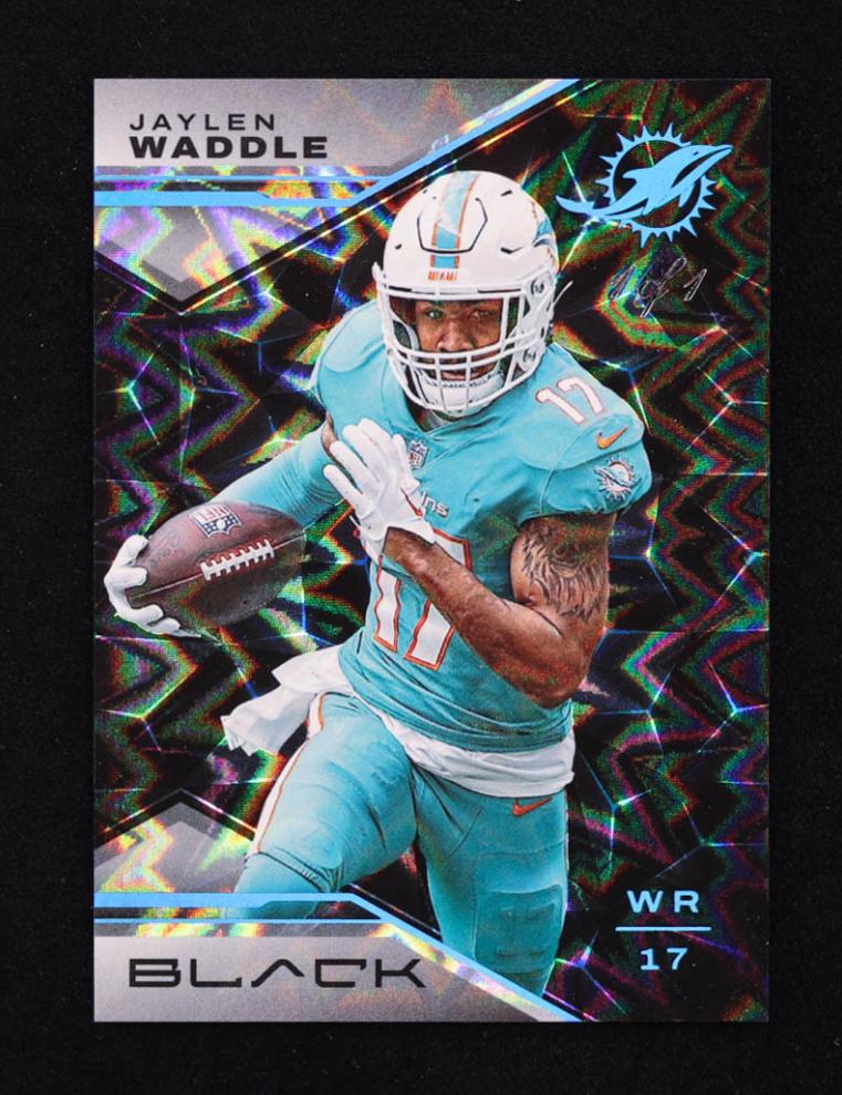 2023 Panini Black Football Platinum Jaylen Waddle #75